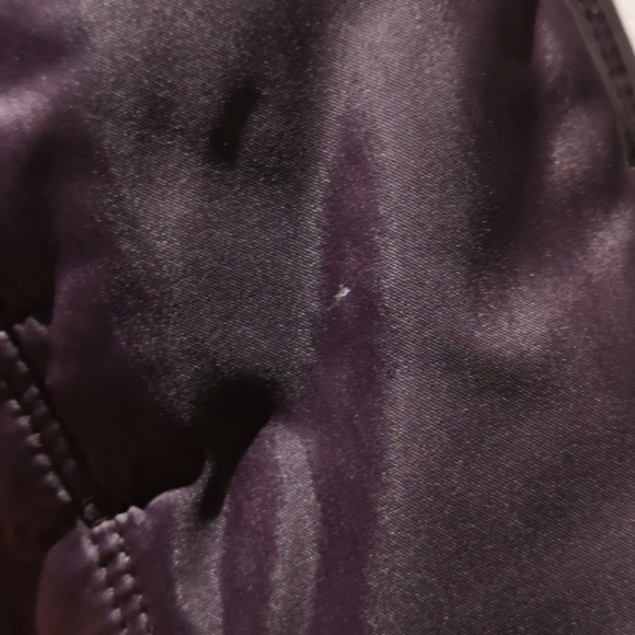 Beautiful aubergine winter jacket with fur details - Picture 15 of 16